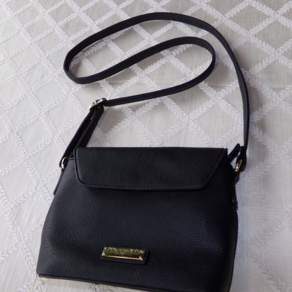 London Fog Crossbody Black Bag